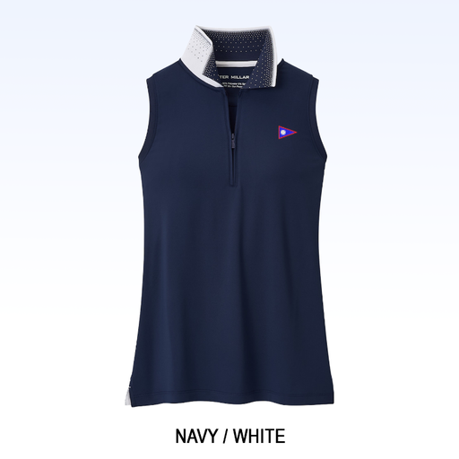 PETER MILLAR CHRISSIE SLEEVELESS ZIP POLO