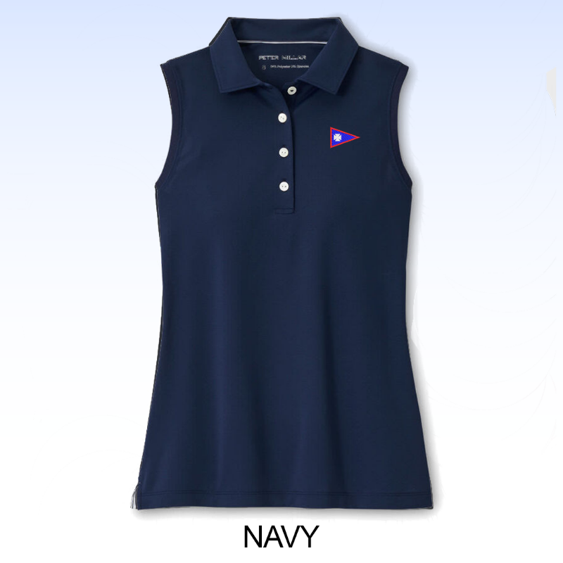 PETER MILLAR LADIES SPORT MESH SLEEVELESS BUTTON POLO