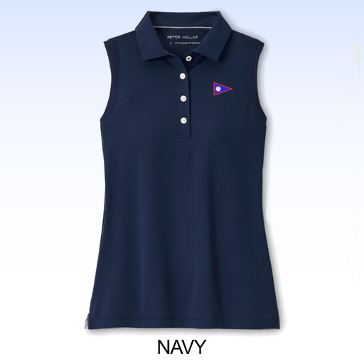 PETER MILLAR LADIES SPORT MESH SLEEVELESS BUTTON POLO