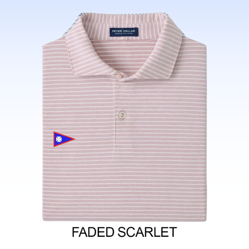 PETER MILLAR ALBATROSS STRIPE COTTON-BLEND PIQUÉ POLO